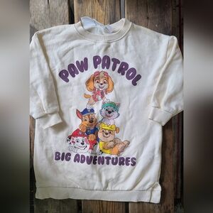 ZARA NICKOLEODEON SZ 2-3Y VGUC WHITE SKYE MARSHALL RUBBLE CHASE  sweatshirt